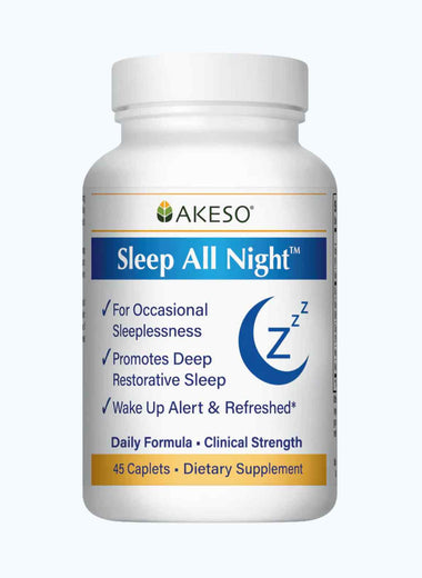 Bottle of Akeso's Sleep All Night supplement