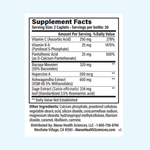 Calm & Clever supplement facts label