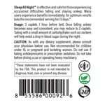 Sleep All Night product description and usage instructions label